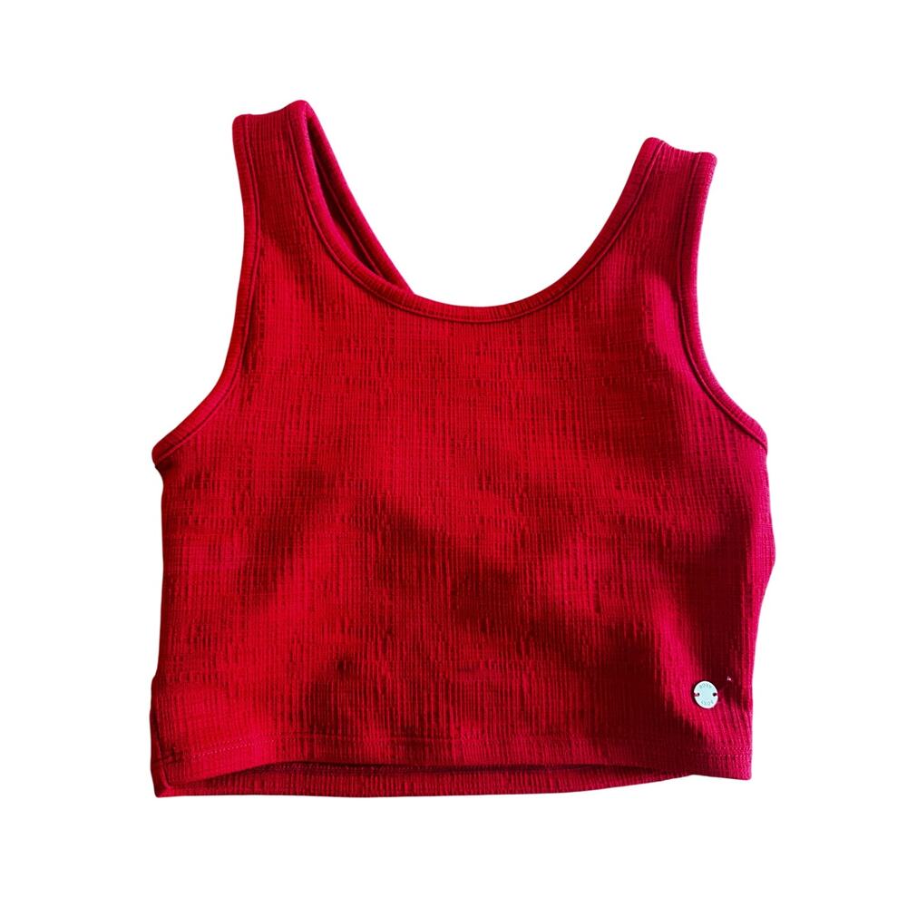 Roxy Crop Top XS Red Cutout Twist BackTank